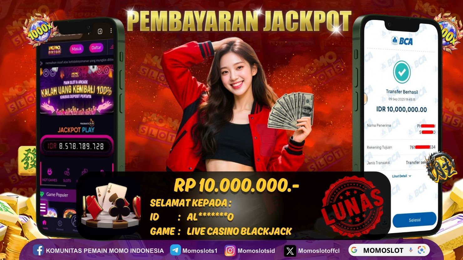 MOMOSLOTS JACKPOT LIVE CASINO BLACKJACK